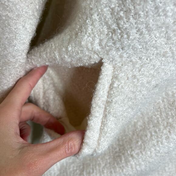 Elodie Wool Blend Teddy Jacket Medium Womens Sherpa Shawl Collar Button Winter - Picture 5 of 9